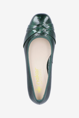 Béžové děrované lodičky s blokem Rieker