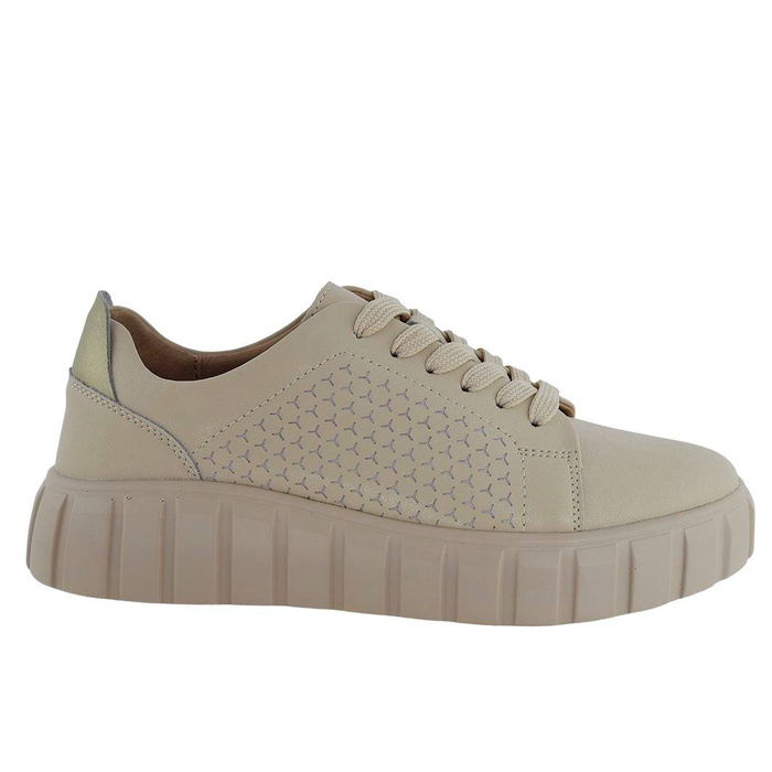 Dámské béžové kožené tenisky Evento