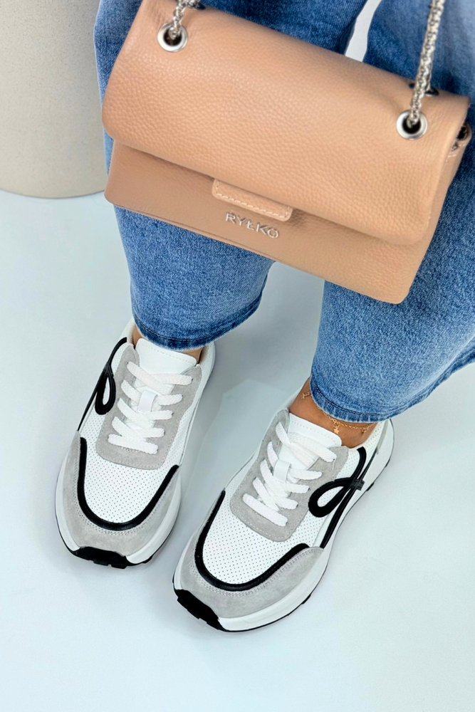 Modré prolamované kožené ploché boty