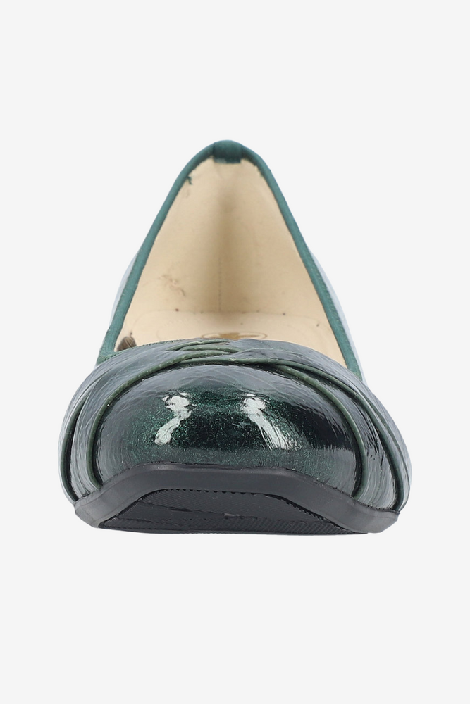 Béžové děrované lodičky s blokem Rieker