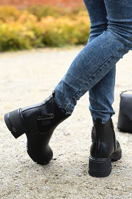 Hnědé semišové ploché boty, zateplené