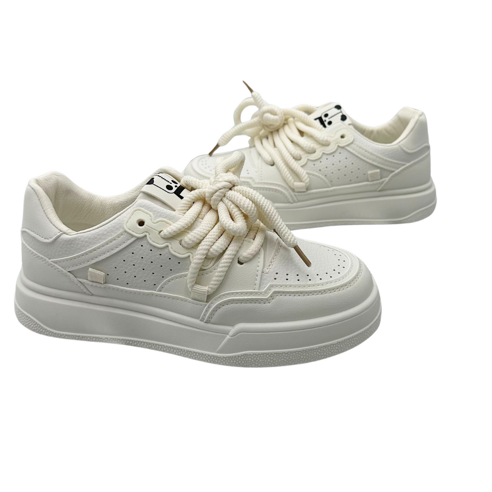 Béžové tenisky s nášivkou Seastar panda