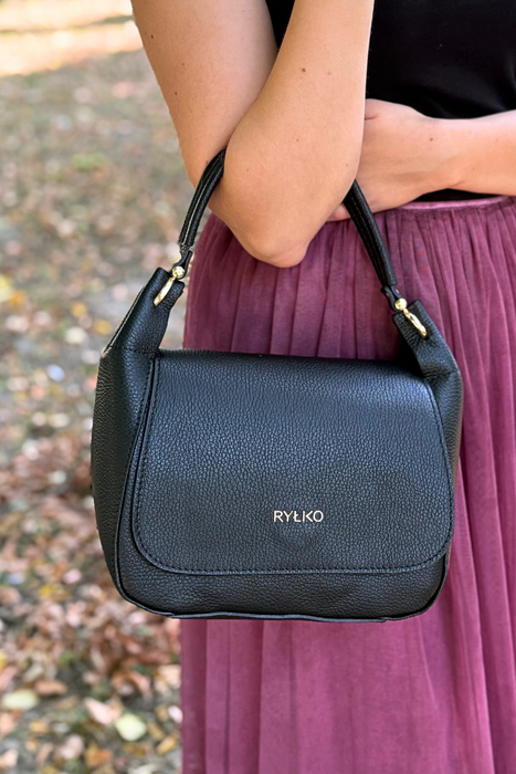 Velká béžová kožená nákupní taška Ryłko