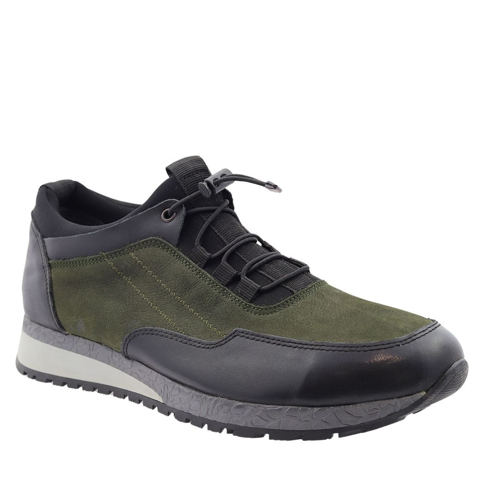 Pánská šněrovací sportovní obuv v khaki barvě