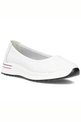 Bílé prolamované kožené boty Filippo