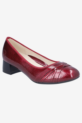 Béžové děrované lodičky s blokem Rieker