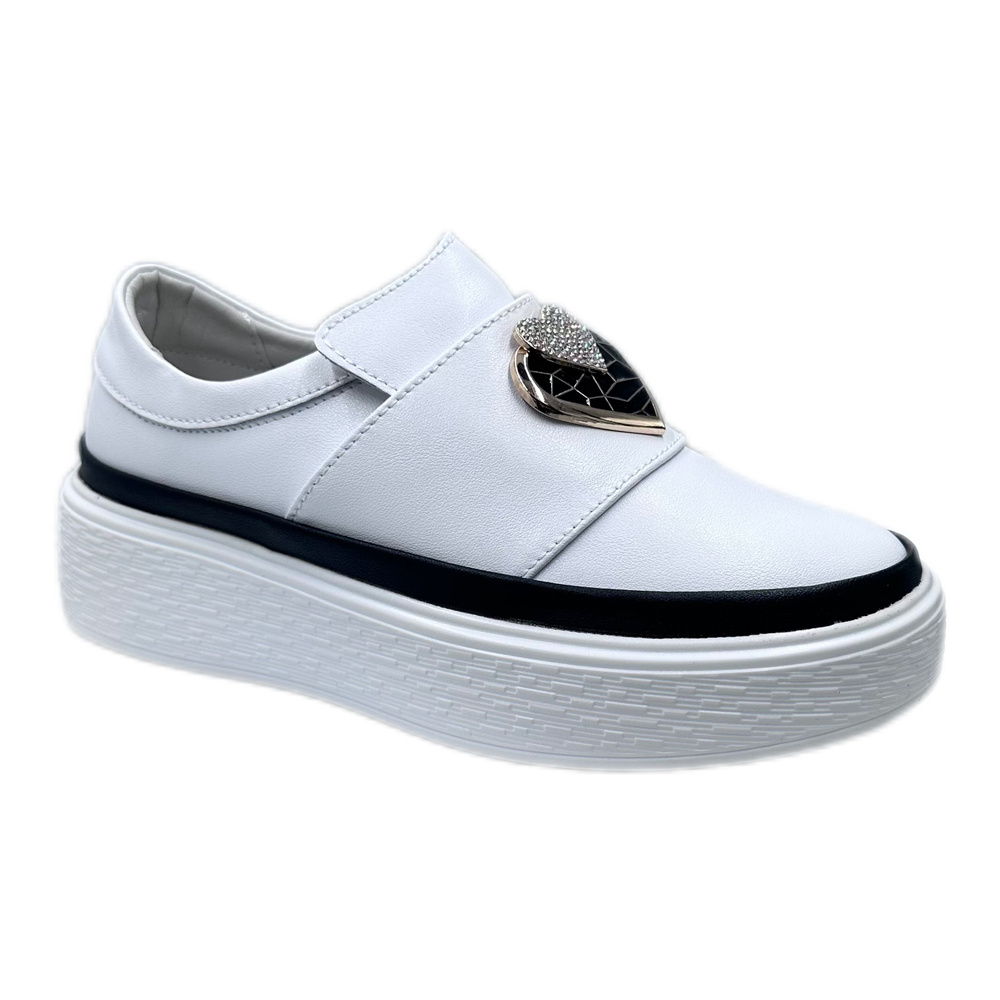 Černobílé kožené boty na platformě Artiker