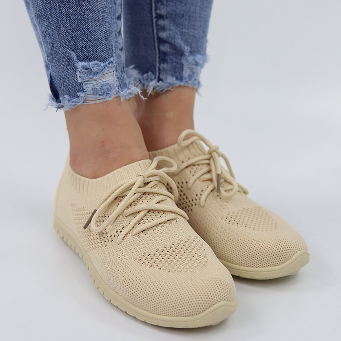 Béžová síťovaná sportovní obuv Novinky