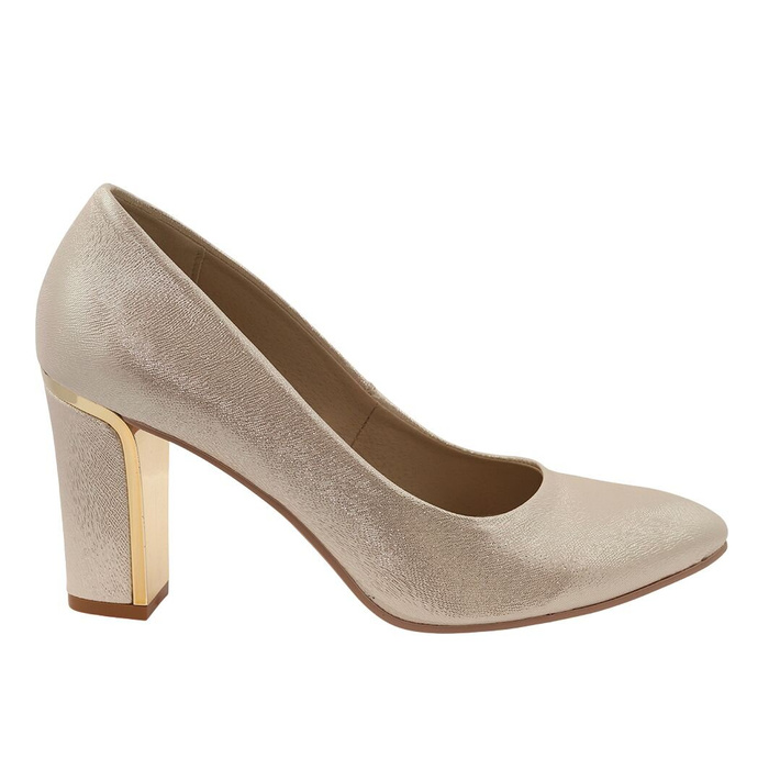 Zlaté lodičky na podpatku Dantex