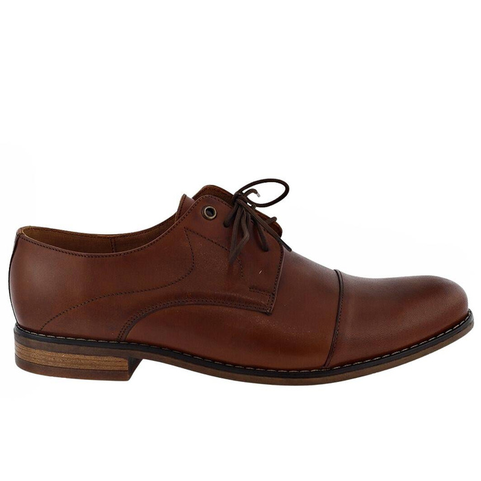 Pánské kožené boty v hnědé barvě Moskała