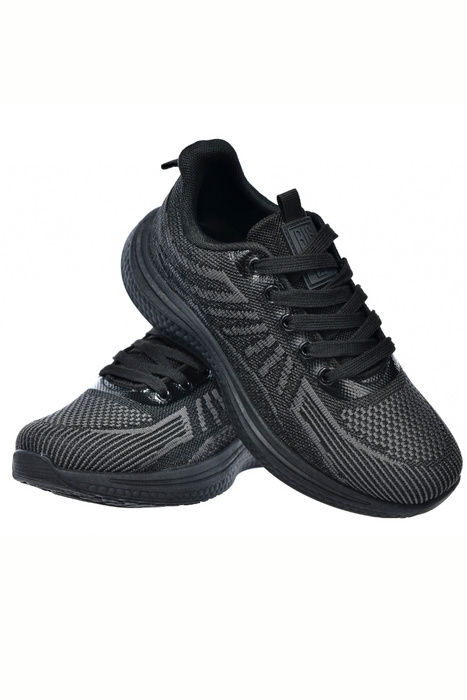 Dámské černé šněrovací tenisky se silnější podrážkou Big Star