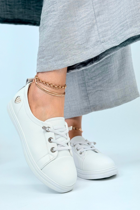 Modré prolamované kožené ploché boty