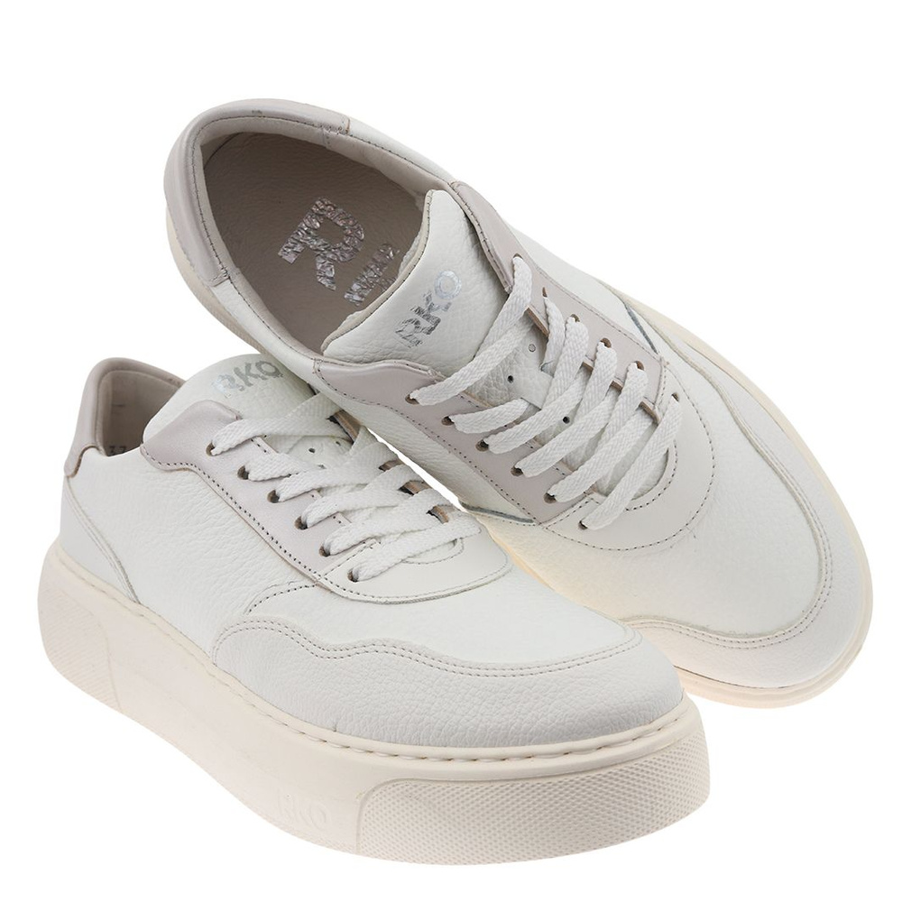 Bílé kožené boty 0RRS6_X__6THF Ryłko