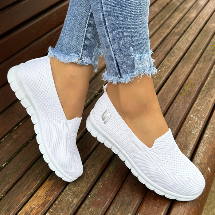 Bílé dámské slip-on tenisky Potocki