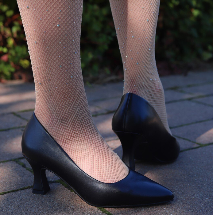 Černé kónické lodičky 2-22420-41 Marco Tozzi