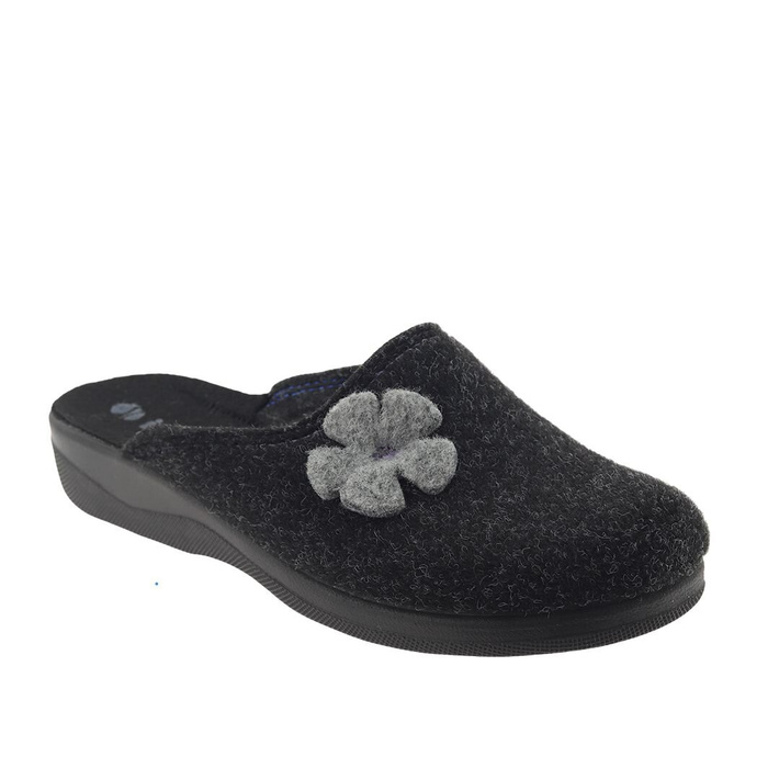 Dámské tmavě šedé plstěné pantofle Inblu