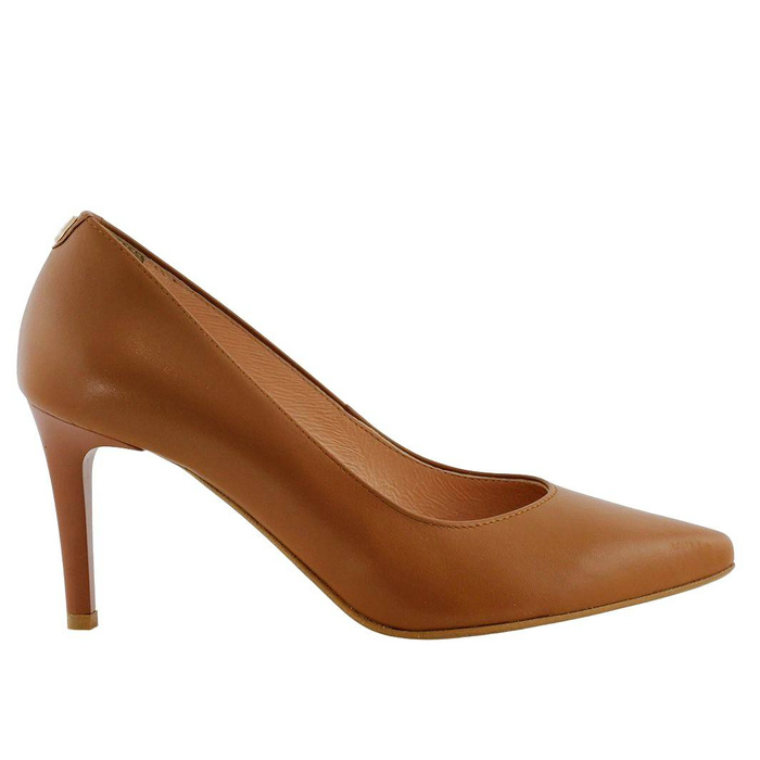 Elegantní červené kožené boty na vysokém podpatku od Arky