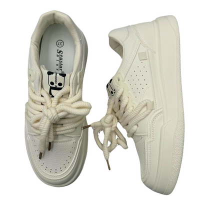 Béžové tenisky s nášivkou Seastar panda