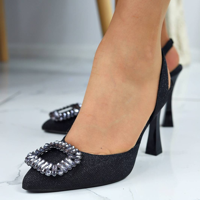 Marco Tozzi 2-29607-20 033 černé metalické sandály