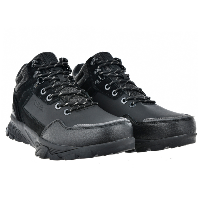 Pánské zateplené semišové kozačky v černé barvě