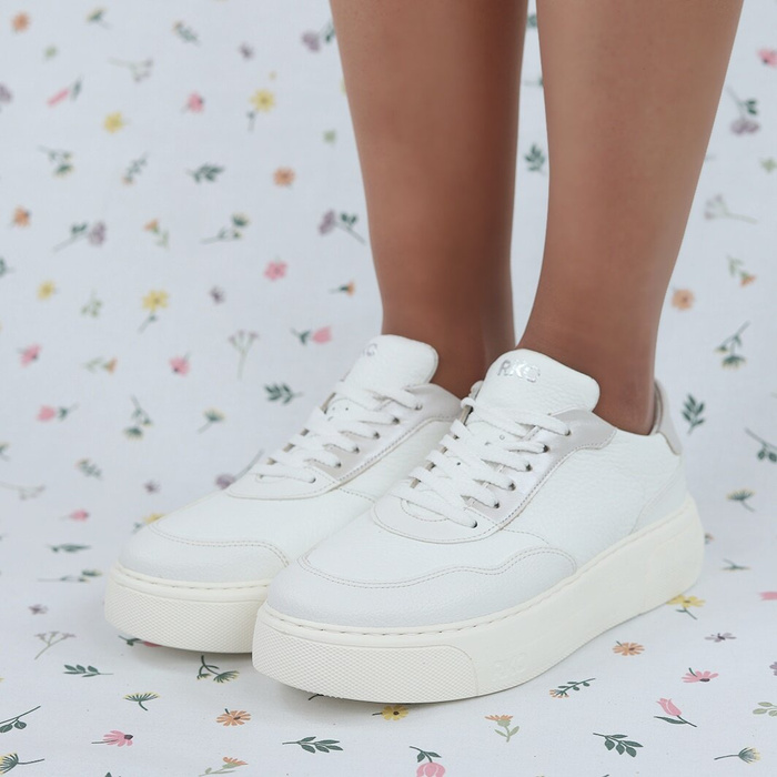 Bílé kožené boty 0RRS6_X__6THF Ryłko