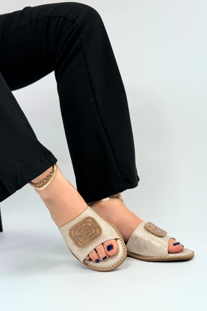 Zlaté dámské žabky Potocki