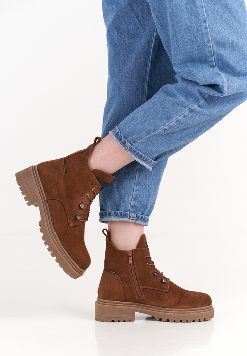 Dámské hnědé šněrovací boty Sergio Leone