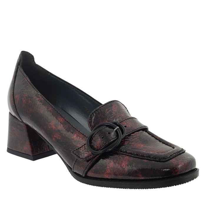 Hnědé kožené boty s blokem Kordel