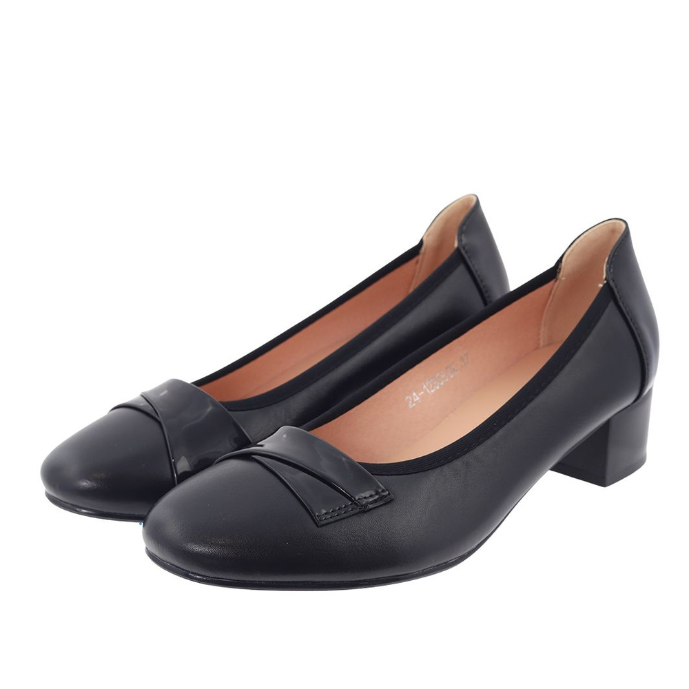 Černé lodičky s blokem Potocki