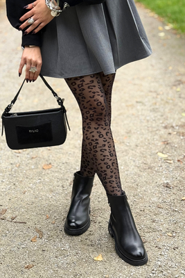 Černé kotníkové boty Potocki s ozdobným podpatkem