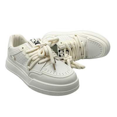 Béžové tenisky s nášivkou Seastar panda