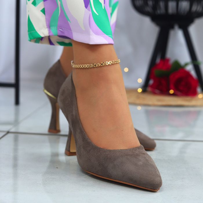 Semišové lodičky Sabatina taupe