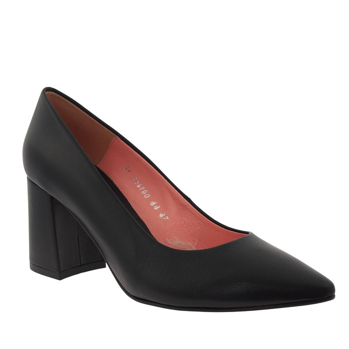 Kožené černé lodičky Baldaccini na vysokém podpatku