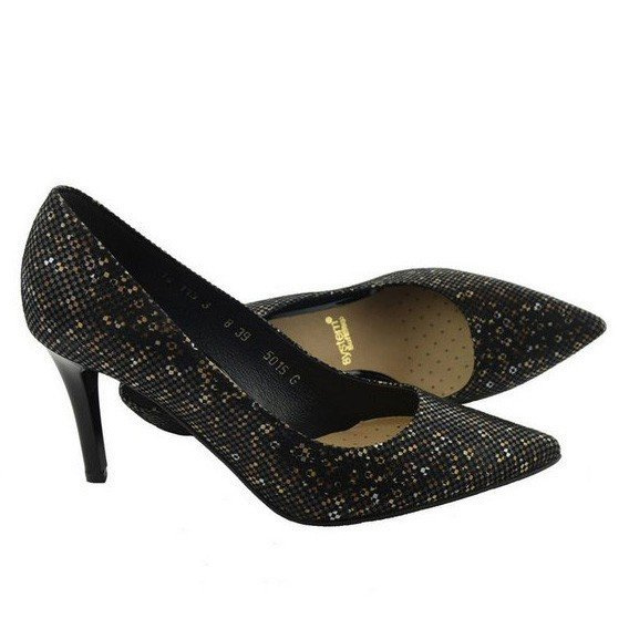 Krásné vysoké podpatky Bioeco s kostkovaným vzorem 5015