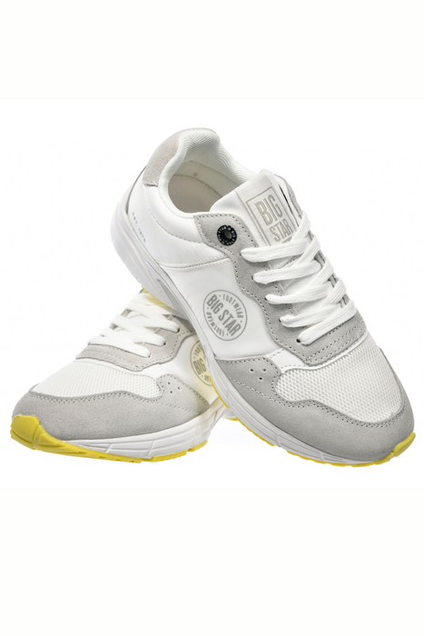 Bílé semišové šněrovací sportovní tenisky Big Star