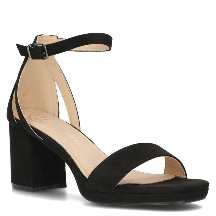 Černé sandály Filippo na vysokém podpatku