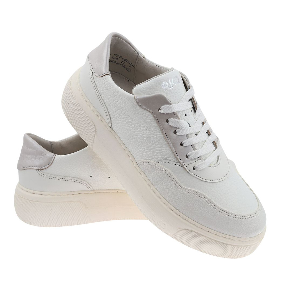 Bílé kožené boty 0RRS6_X__6THF Ryłko