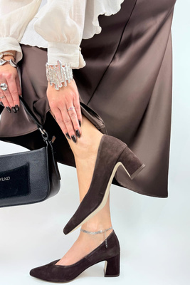 Černé lodičky Clasicco s ozdobným podpatkem