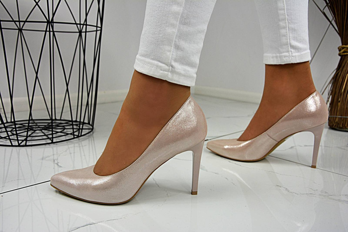 Bravo Moda 1373 perleťové vysoké podpatky