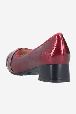 Béžové děrované lodičky s blokem Rieker