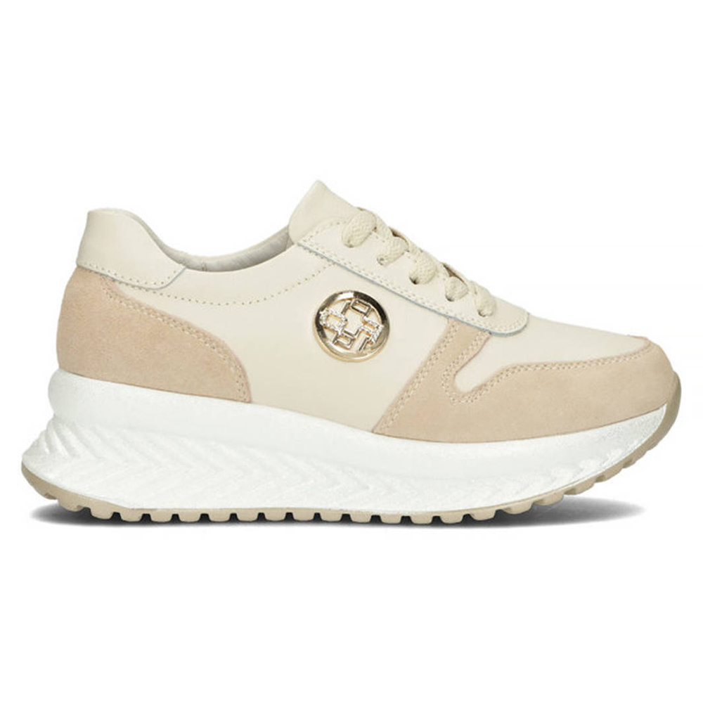 Dámské tenisky z přírodní kůže béžové barvy Filippo