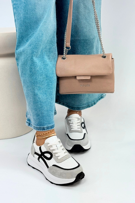 Modré prolamované kožené ploché boty