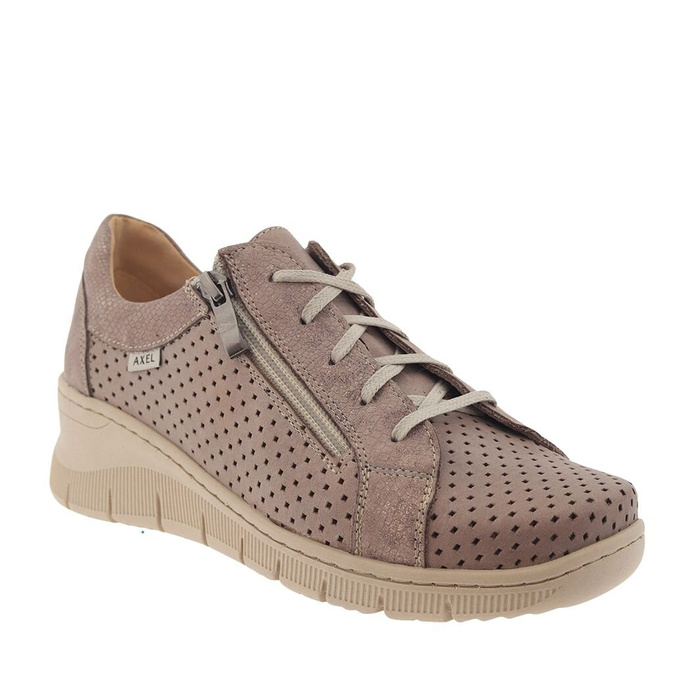 Prolamované kožené sportovní boty s klínem Axel