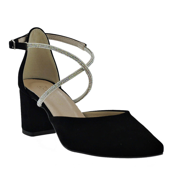 Semišové lodičky ZanZara na stabilním podpatku