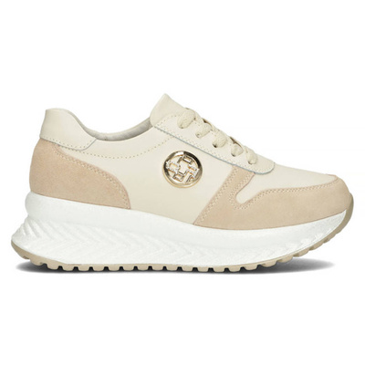 Dámské tenisky z přírodní kůže béžové barvy Filippo