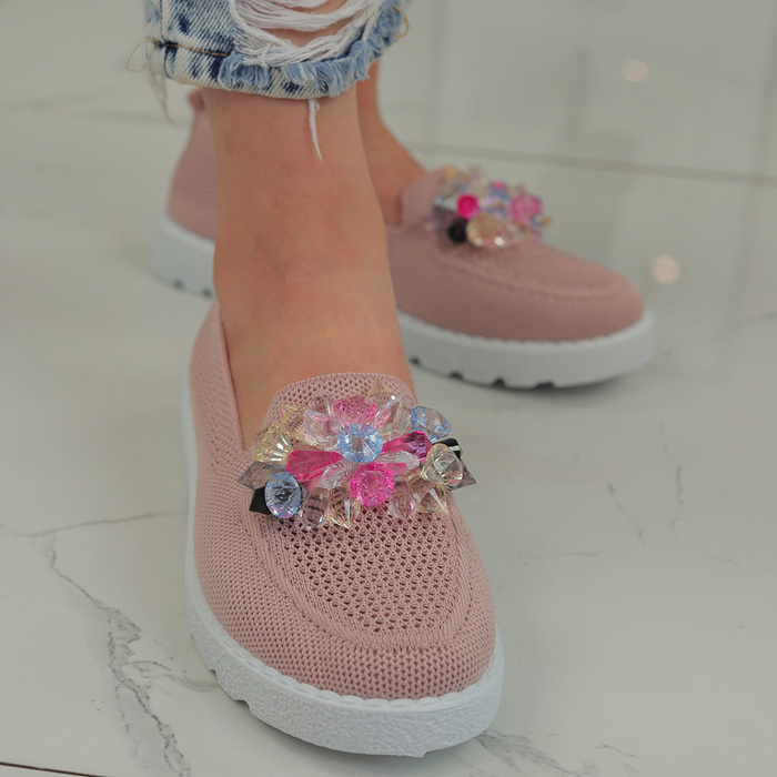 Dámské tenisky s krystaly pudru