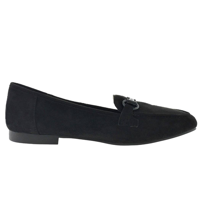 Dámské černé semišové slip-on mokasíny