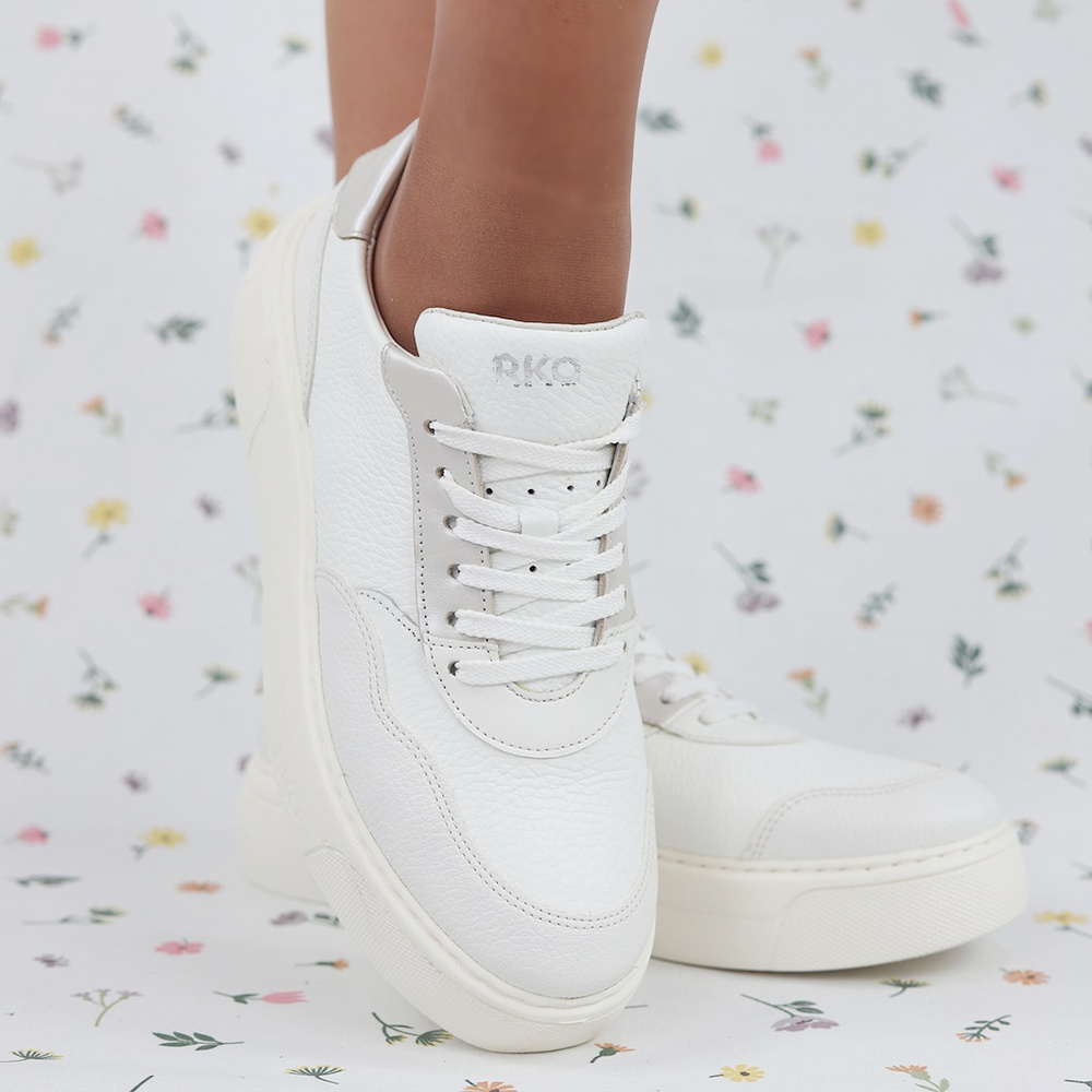 Bílé kožené boty 0RRS6_X__6THF Ryłko