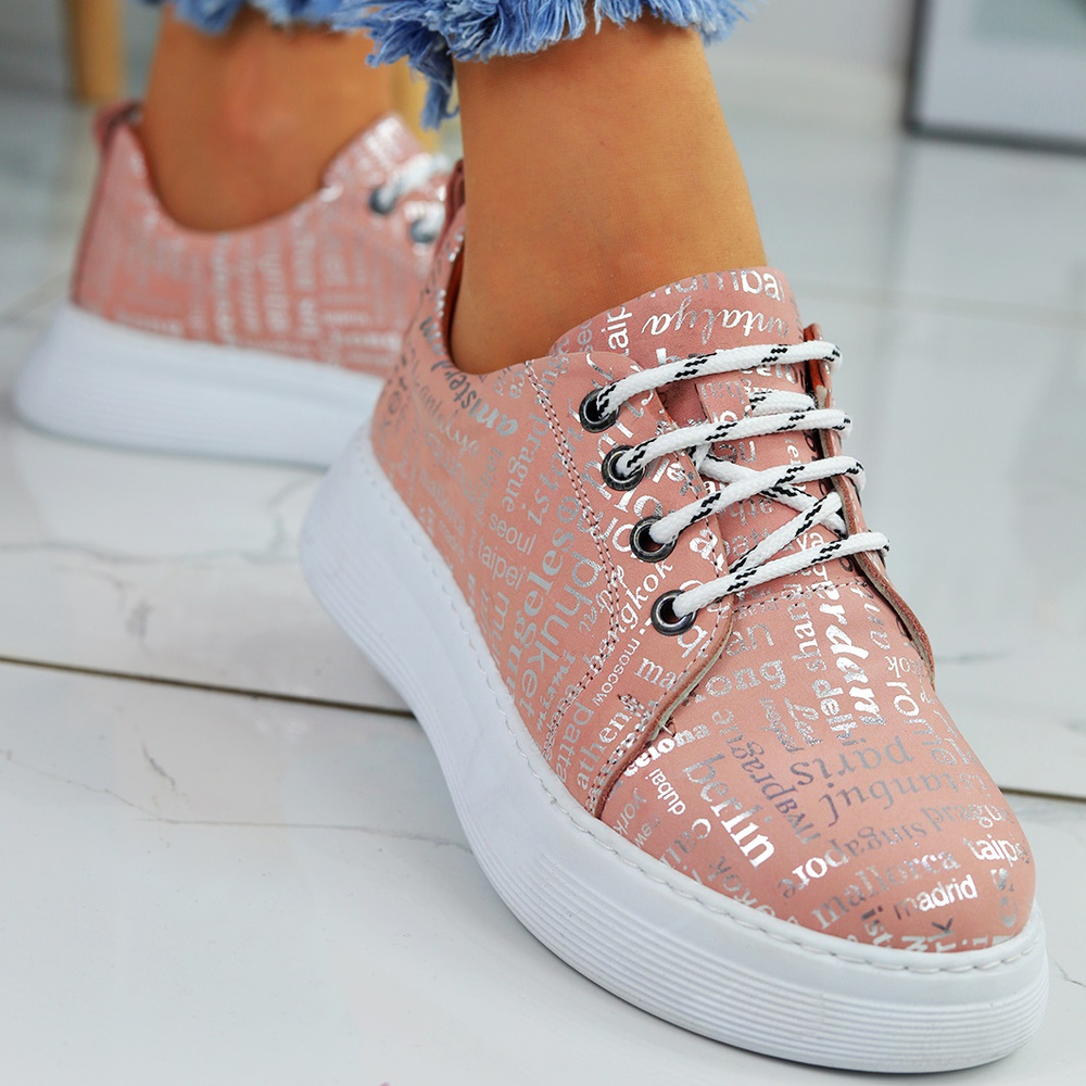 Růžové dámské boty z přírodní kůže Artiker