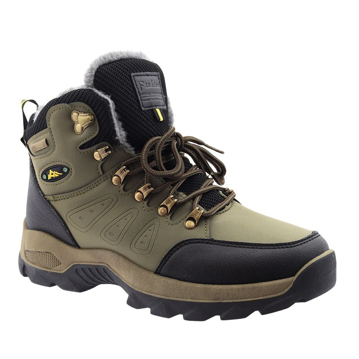 Pánské zateplené zimní trekingové kalhoty zelené barvy